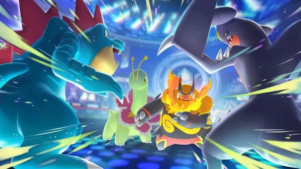Mega Feraligatr Mega Emboar Mega Meganium e Mega Garchomp nuove Mega Evoluzioni gameplay Pokémon Champions.